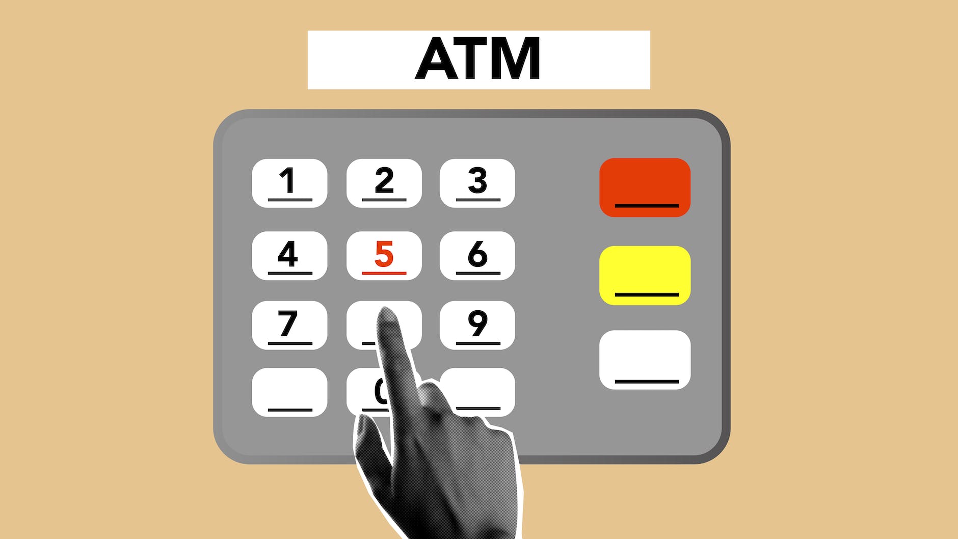 graphic illustration of an atm