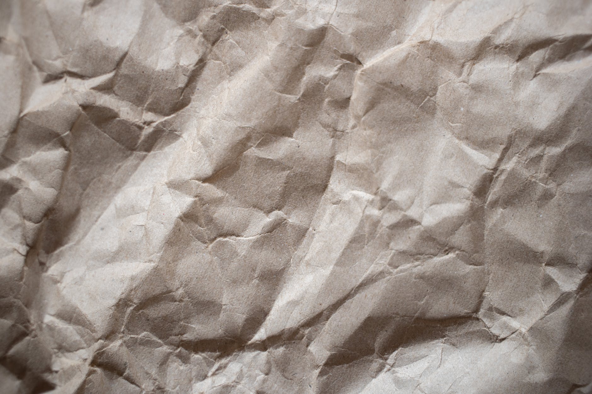 surface of crumpled brown thick paper