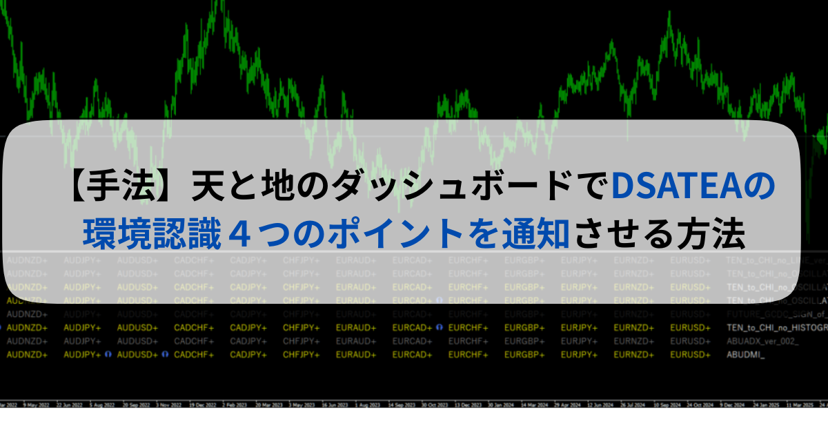 【手法】天と地のダッシュボードでDSATEAの環境認識４つのポイントを通知させる方法