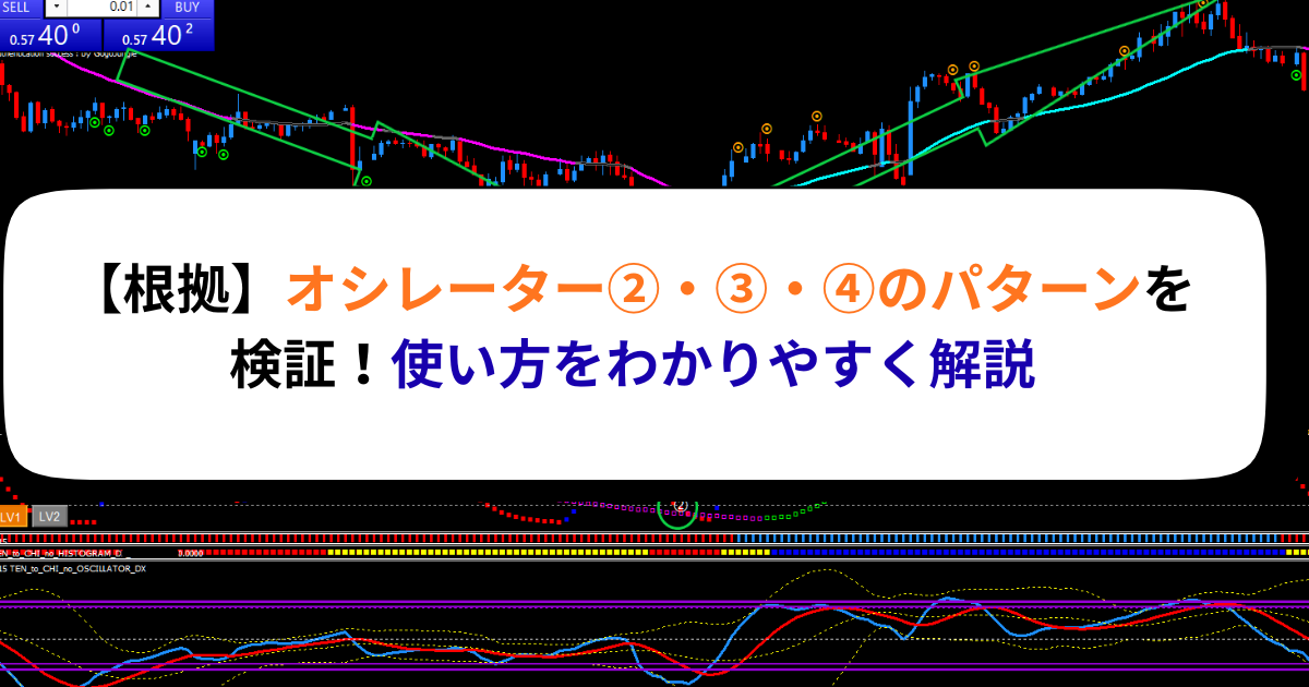 【根拠】オシレーター②・③・④のパターンを検証！使い方をわかりやすく解説